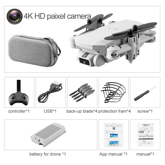 Mini Drone WiFi HD Camera Air Pressure Height Maintain Foldable Quadcopter