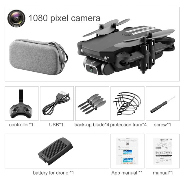Mini Drone WiFi HD Camera Air Pressure Height Maintain Foldable Quadcopter