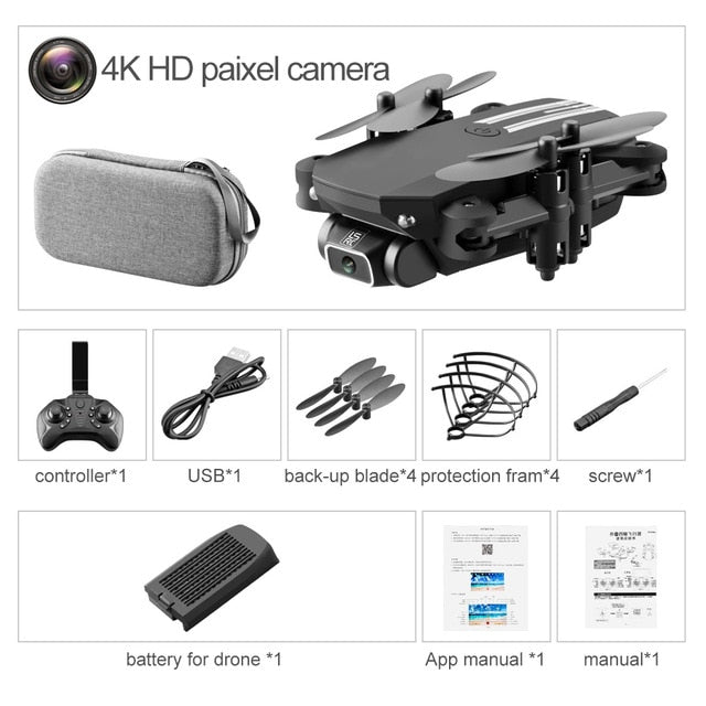 Mini Drone WiFi HD Camera Air Pressure Height Maintain Foldable Quadcopter
