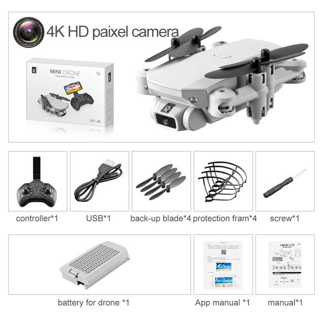 Mini Drone WiFi HD Camera Air Pressure Height Maintain Foldable Quadcopter
