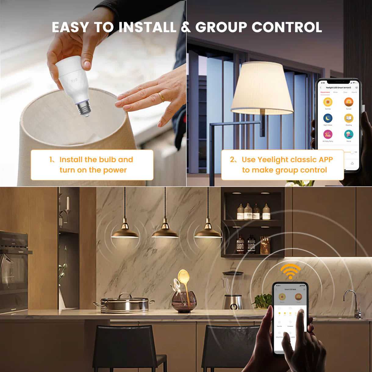 Yeelight Smart Dimmable Bulb W3- 4pack