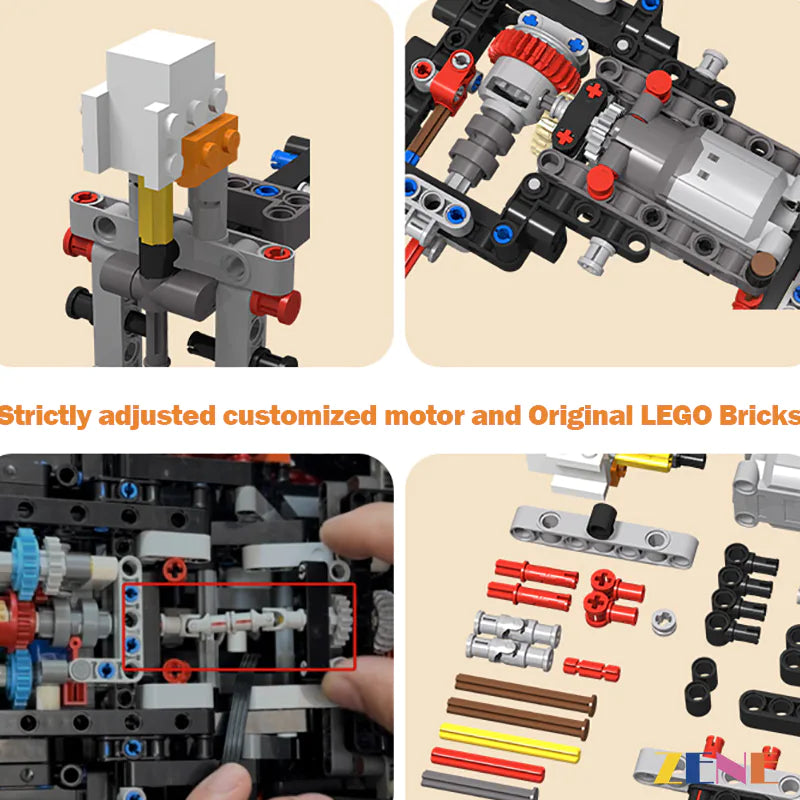 Power Functions Kit for LEGO G500 Mercedes-Benz #42177 RC Motorized Can After Build