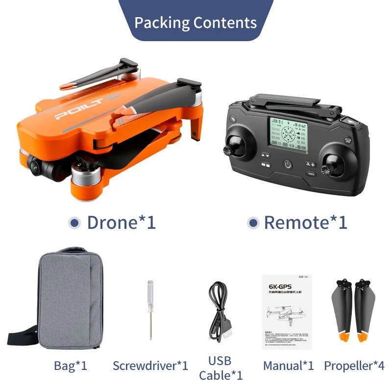 JJRC X17 RC Drone 3-Axis Gimbal 6K HD Camera ESC GPS 5G WiFi Brushless Foldable Quadcopter