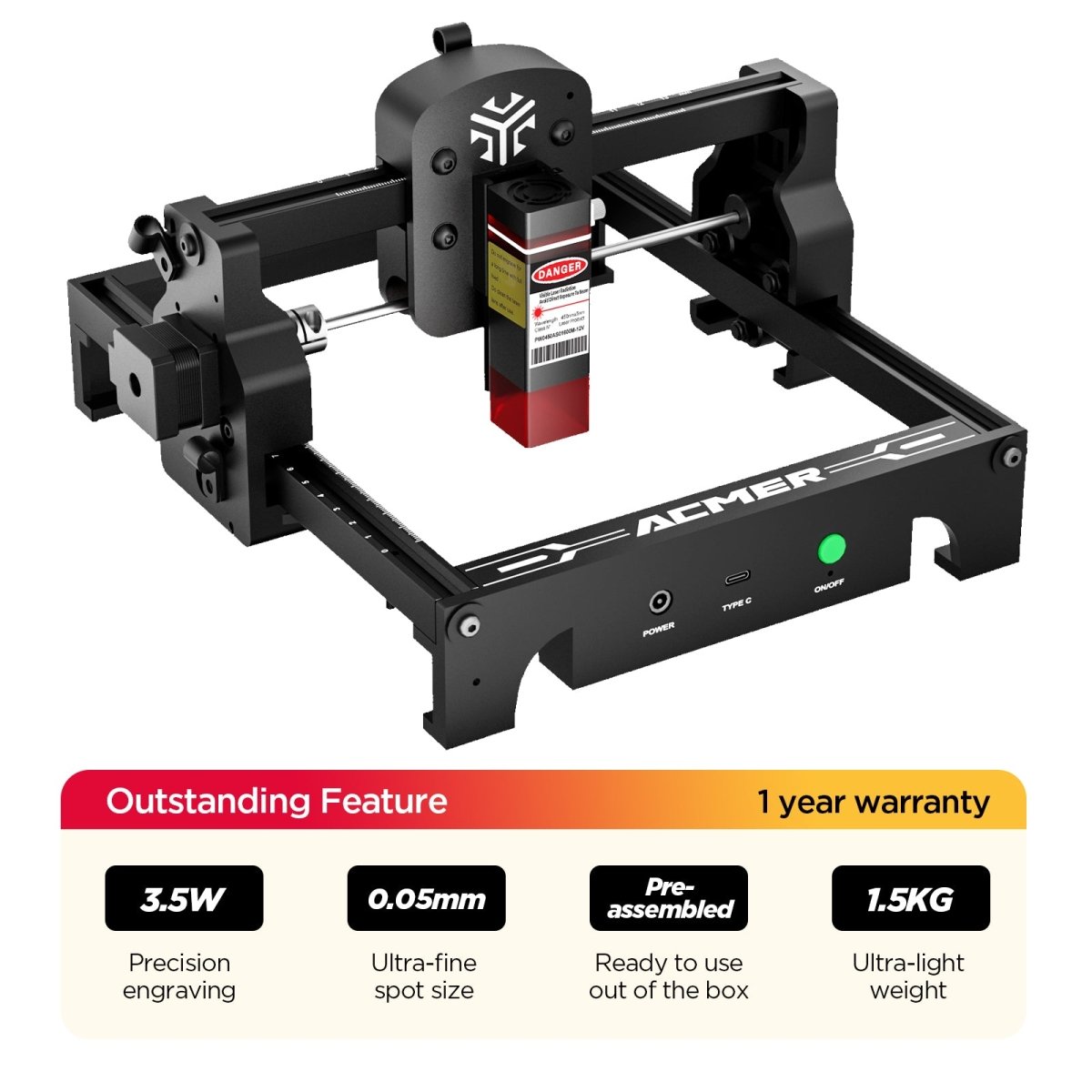 ACMER S1 Portable Laser Engraver Mini Machine
