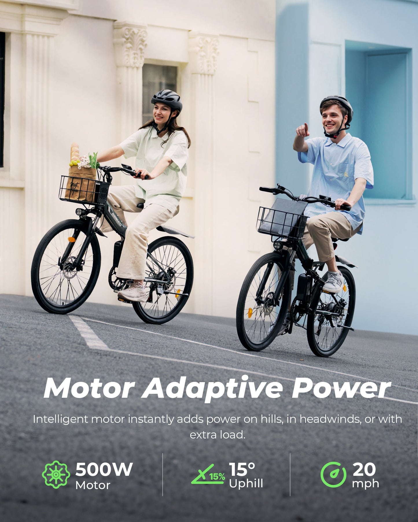 isinwheel M40 Folding Electric Bike with Basket