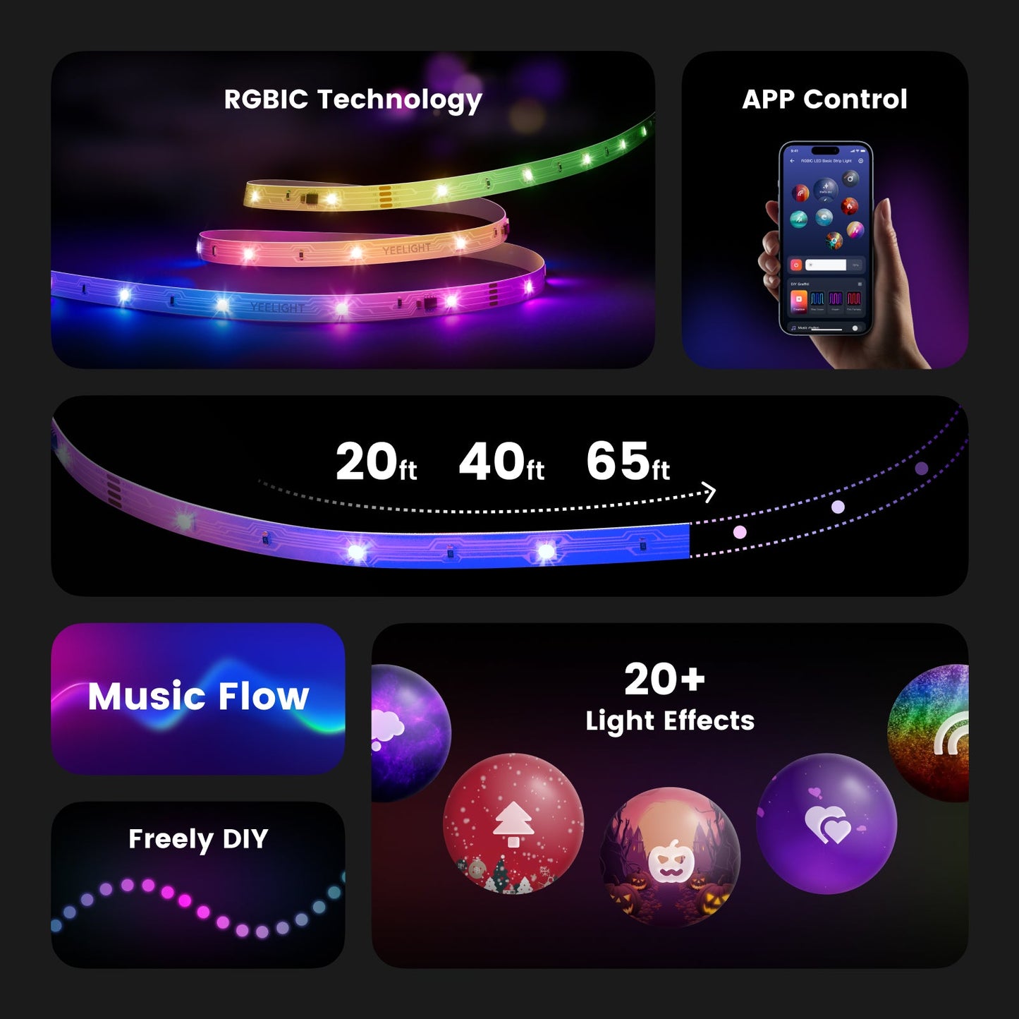 Yeelight RGBIC LED Basic Strip Lights