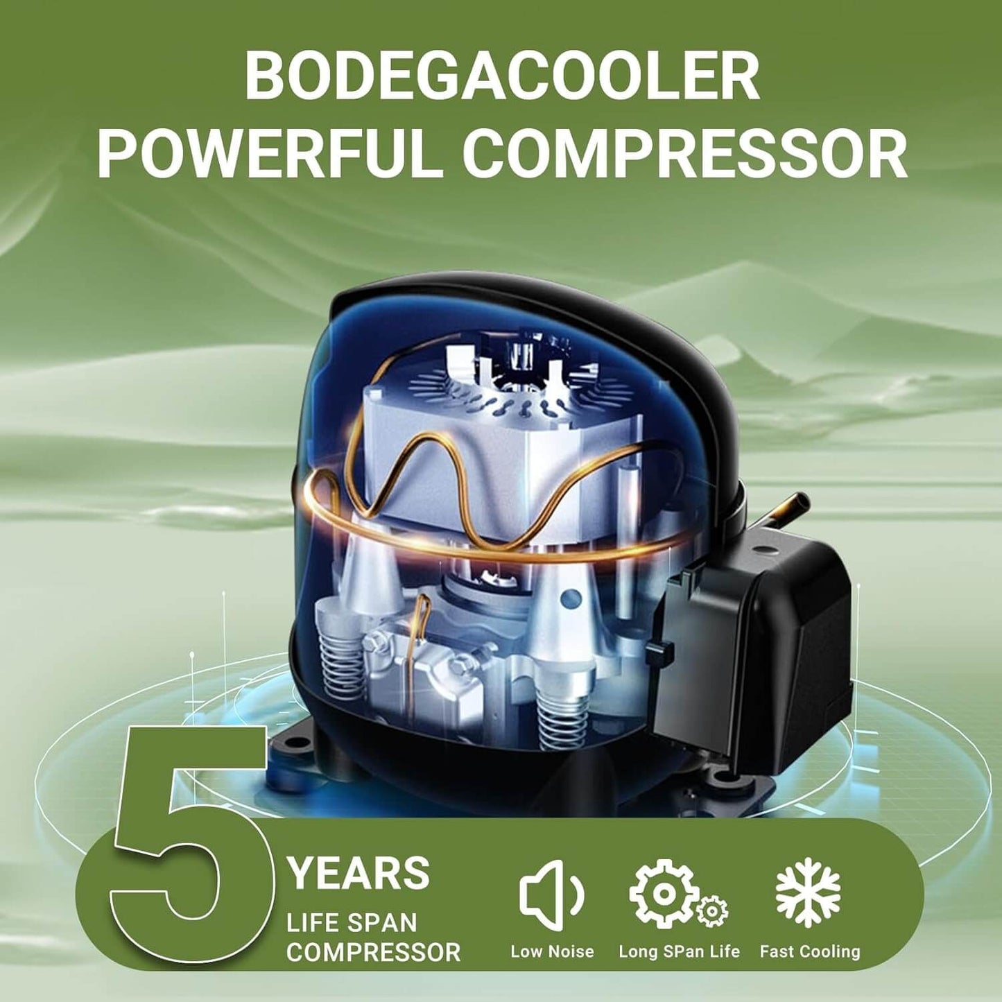 BODEGACOOLER 12 Volt Car Refrigerator 26qt Electric Cooler
