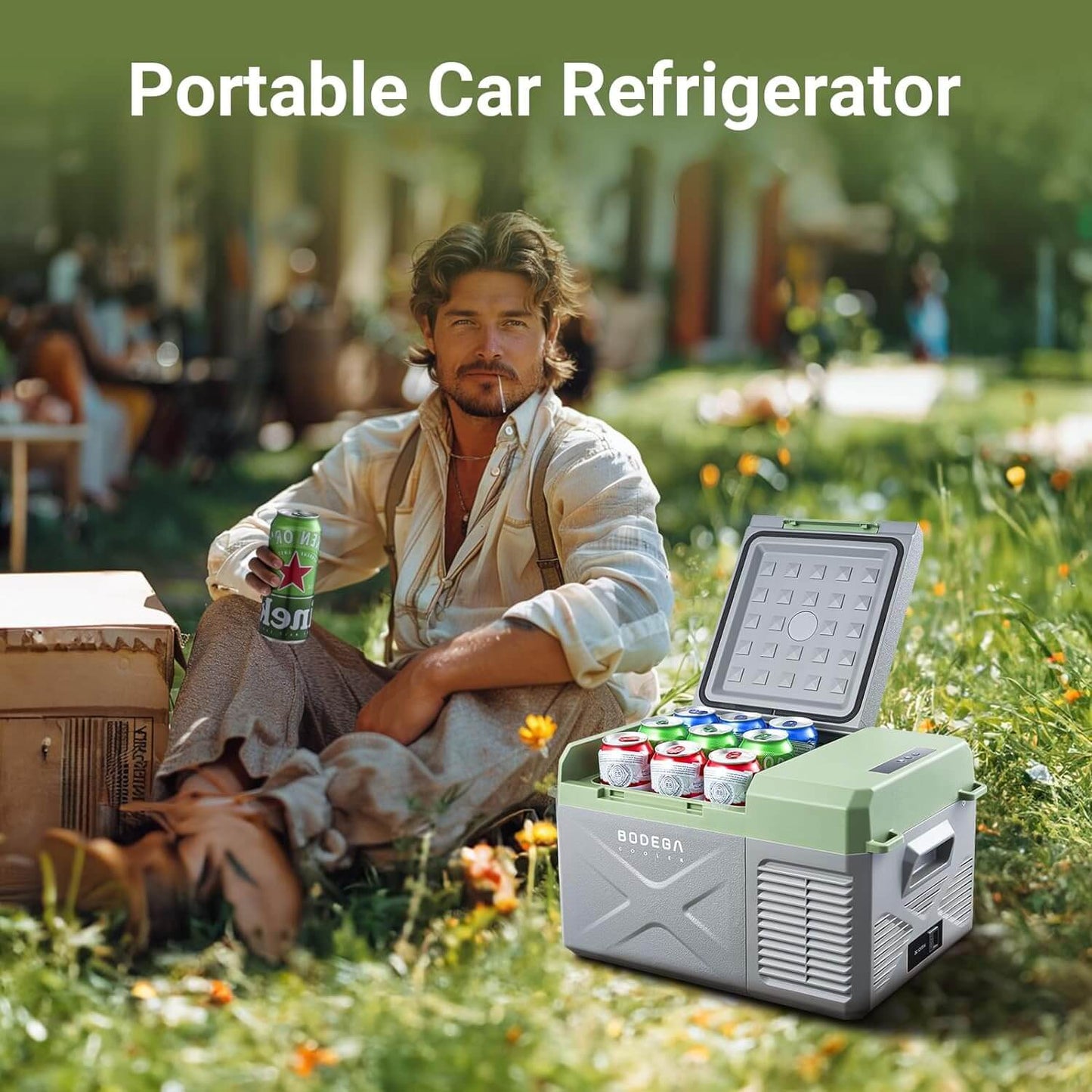 BODEGACOOLER 12 Volt Car Refrigerator 26qt Electric Cooler