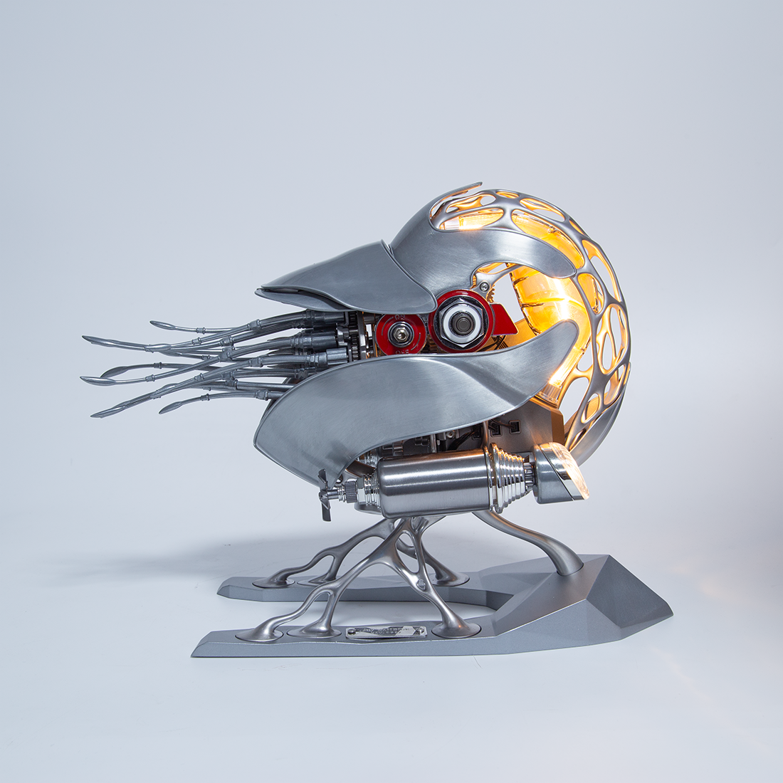 اصنع بنفسك طقم Nautilus ميكانيكي حركي ثلاثي الأبعاد معدني عالي الجودة مع إضاءة، اطلب مسبقًا