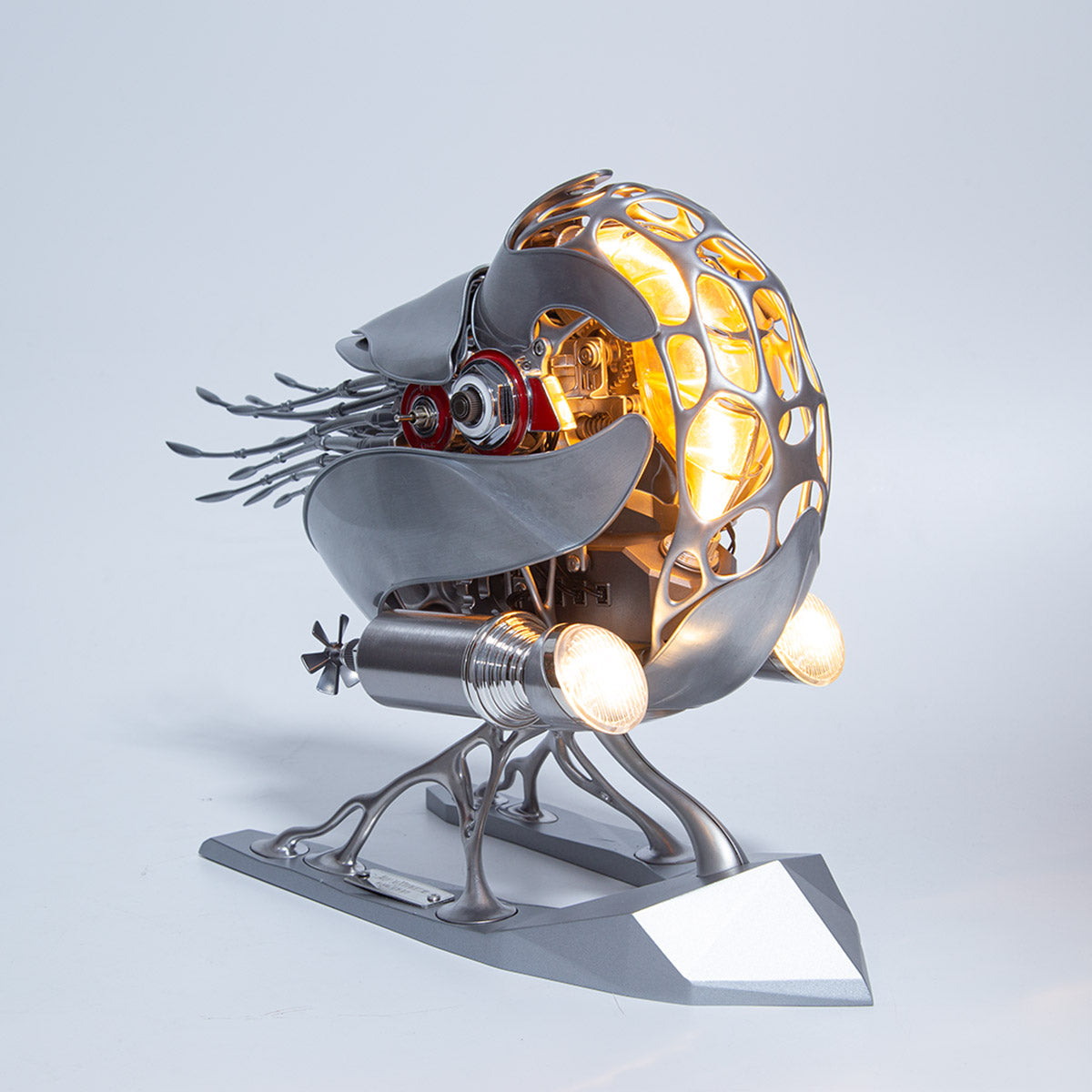 اصنع بنفسك طقم Nautilus ميكانيكي حركي ثلاثي الأبعاد معدني عالي الجودة مع إضاءة، اطلب مسبقًا