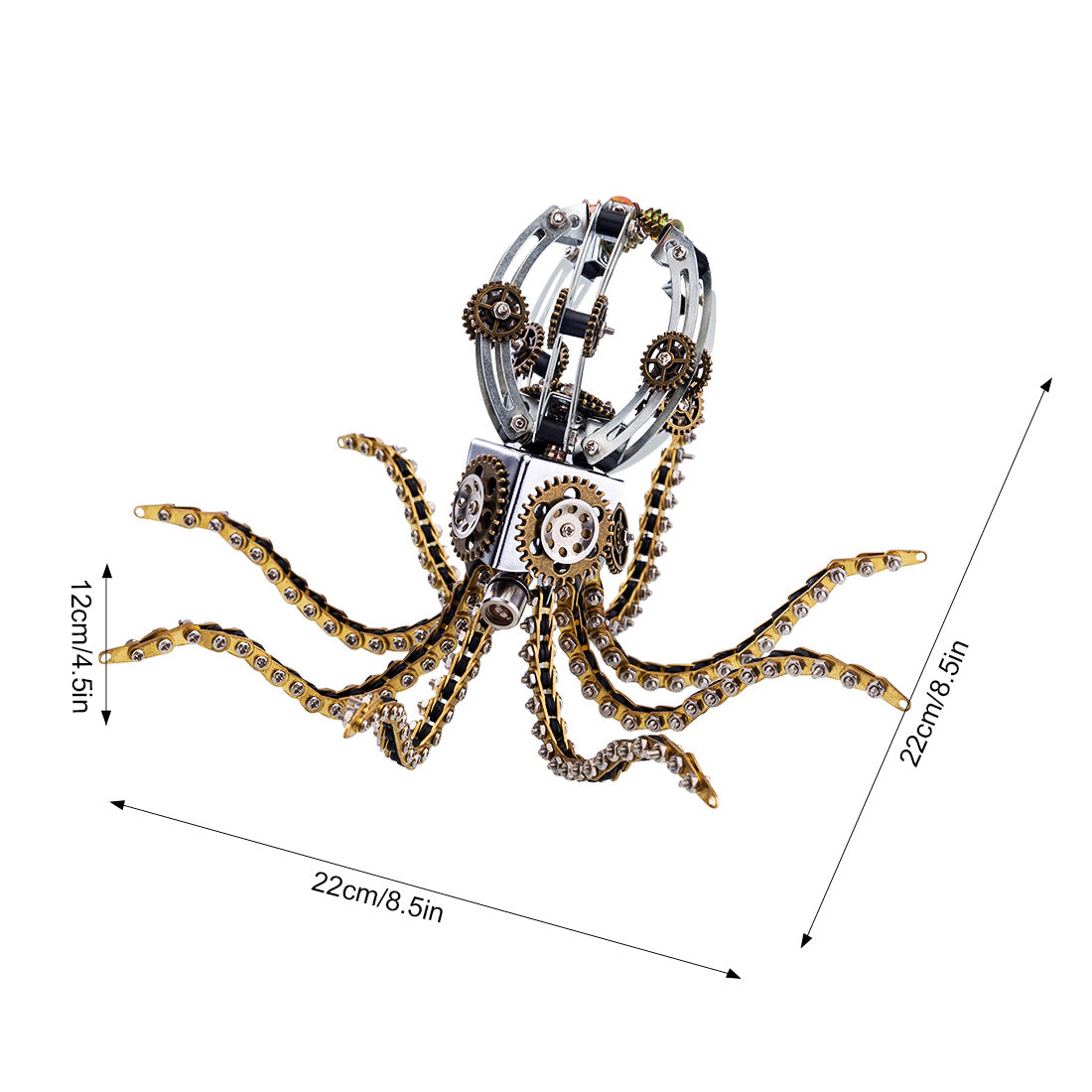 1060PCS Metal Assembly Kit Toy Mechanical Octopus