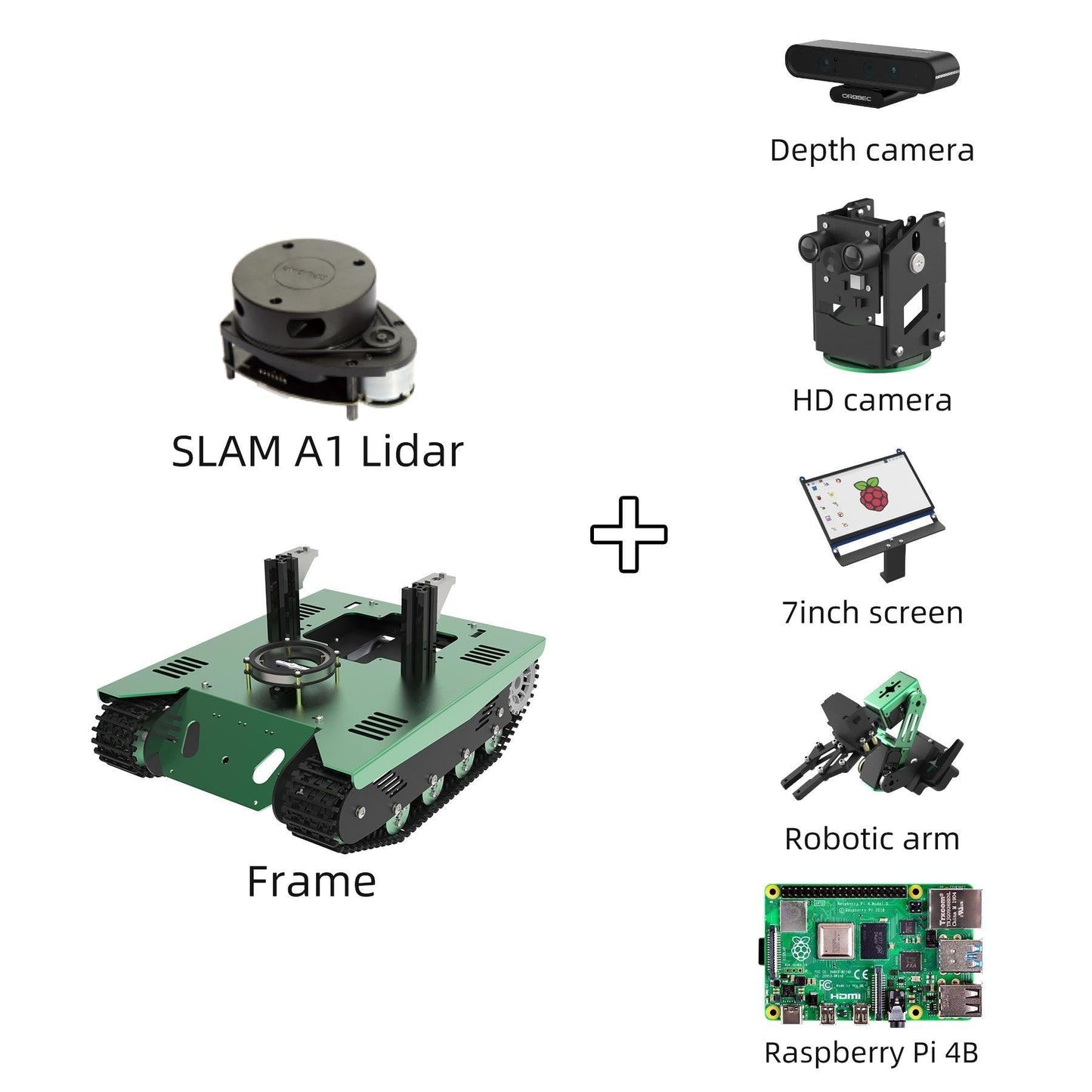 Yahboom ROS Transbot STEM Education Python Programming Robot with Lidar Depth camera MoveIt 3D mapping for Raspberry Pi