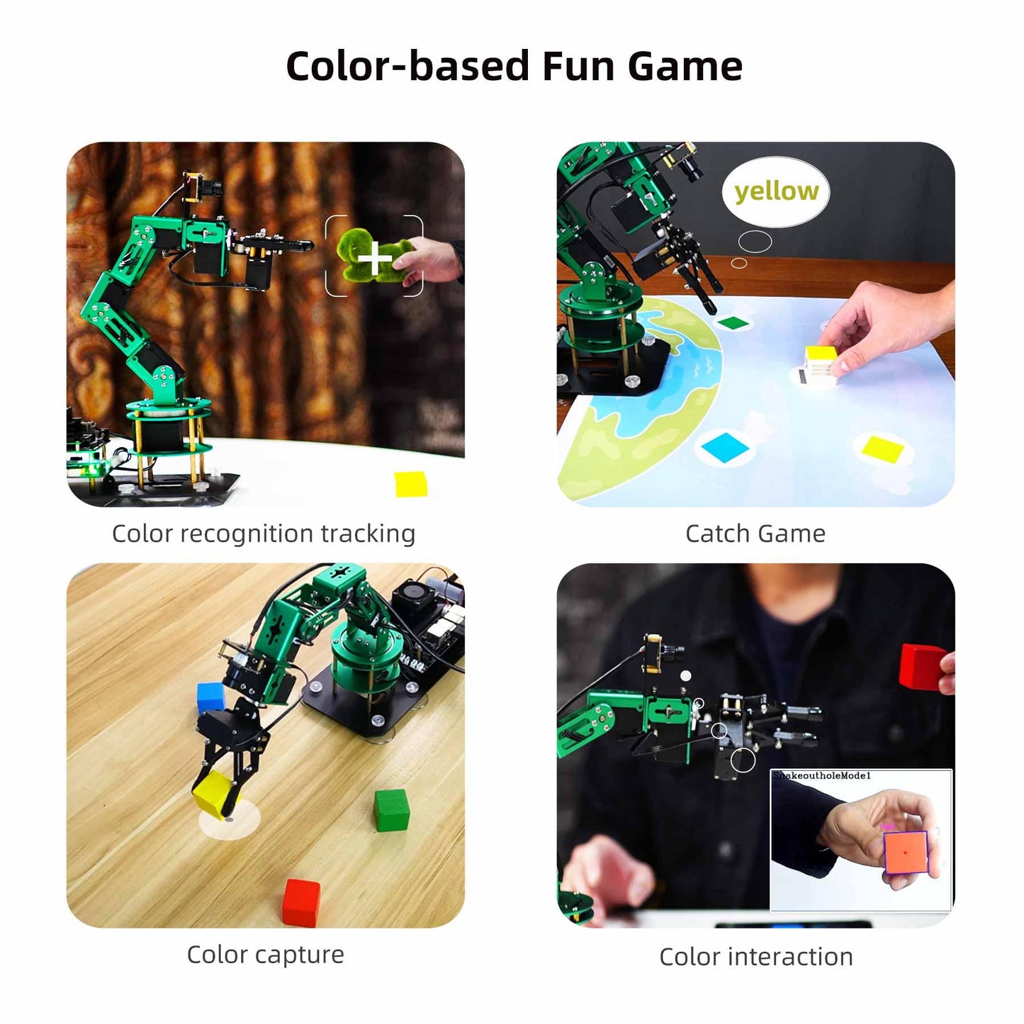 Yahboom DOFBOT AI Vision Robotic Arm ROS STEM Education Python Programming Robot for Raspberry Pi 4B 8GB/4GB
