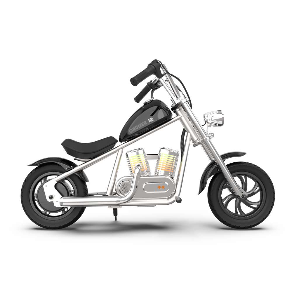 Electric Mini Bike Motorcycle with Bluetooth Speaker and APP for Kids - Cruiser 12 Plus Chrome
