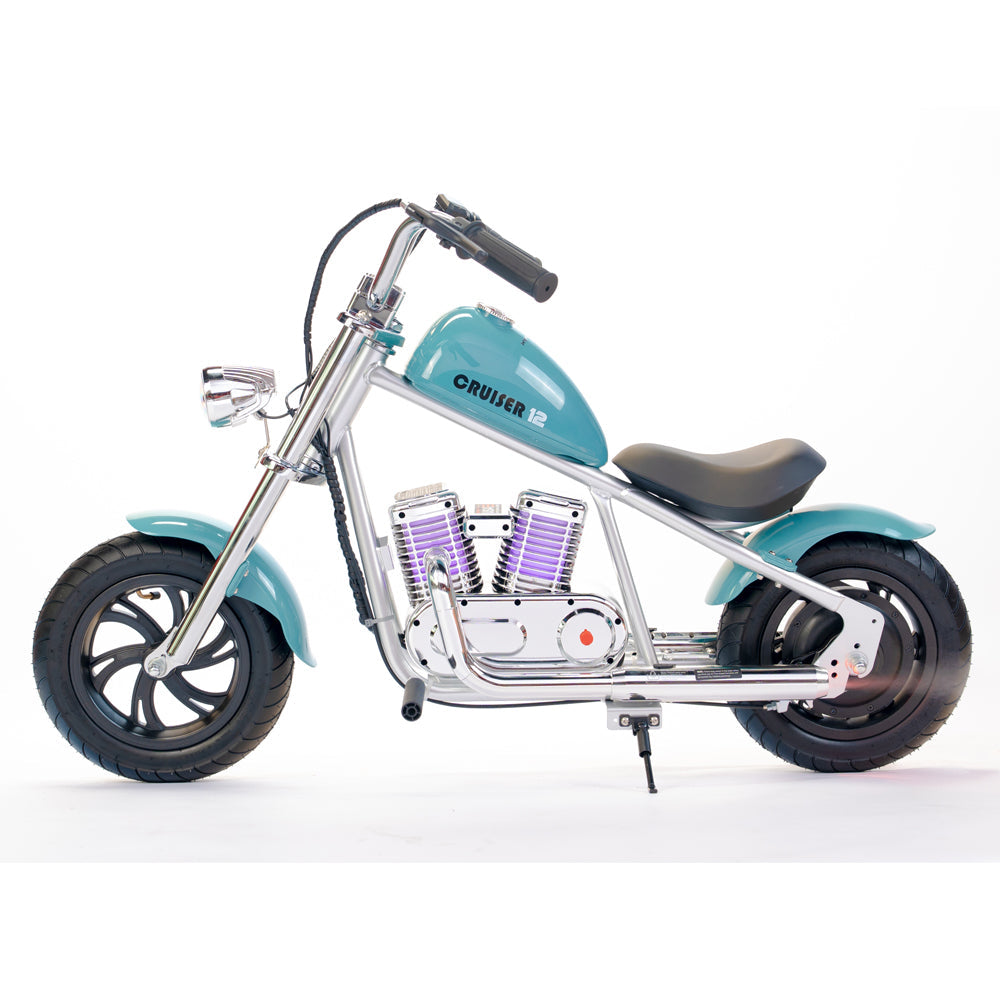 Electric Mini Bike Motorcycle with Bluetooth Speaker and APP for Kids - Cruiser 12 Plus Chrome
