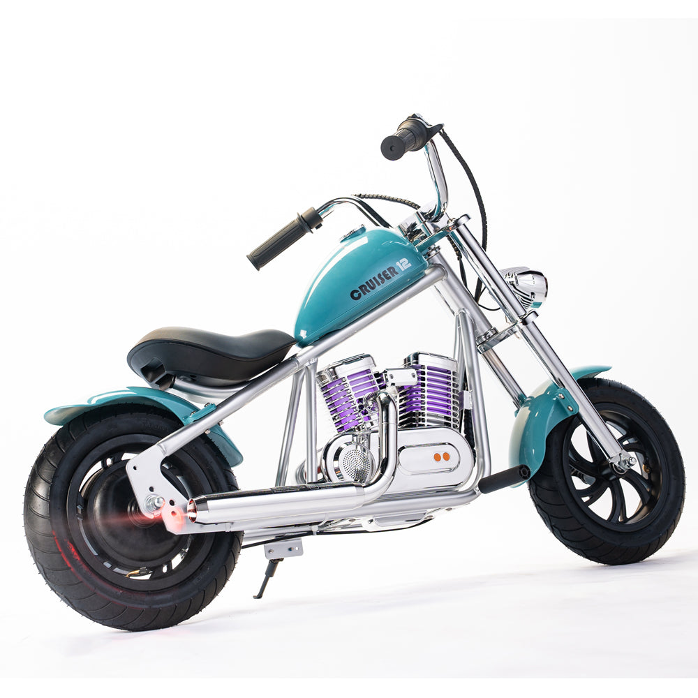 Electric Mini Bike Motorcycle with Bluetooth Speaker and APP for Kids - Cruiser 12 Plus Chrome