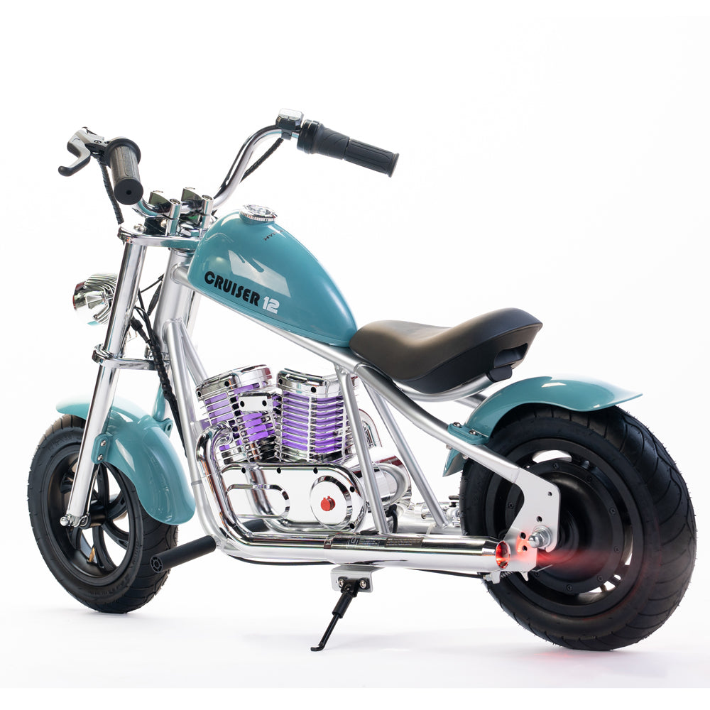 Electric Mini Bike Motorcycle with Bluetooth Speaker and APP for Kids - Cruiser 12 Plus Chrome