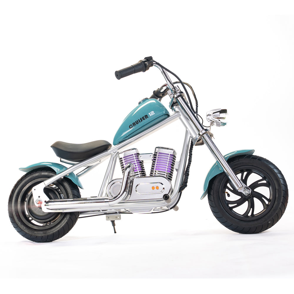 Electric Mini Bike Motorcycle with Bluetooth Speaker and APP for Kids - Cruiser 12 Plus Chrome