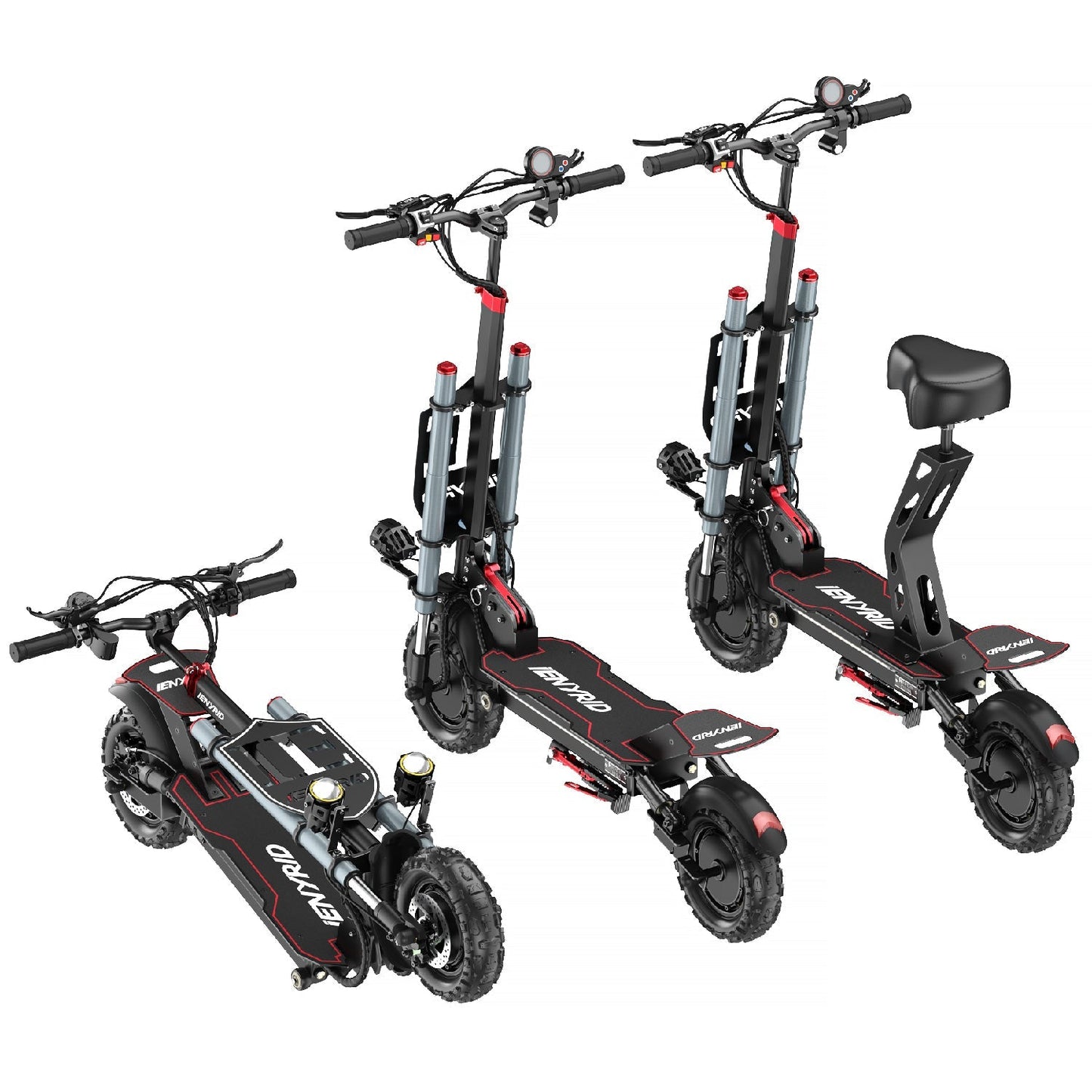 iENYRID ES20 Electric Scooter with 2400W Peak Motor, Dual Motor Scooter with 55km/h Speed, 48V 20Ah Battery, 60 Km Long Range, Max Load 150 Kg