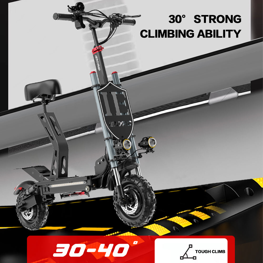 iENYRID ES20 Electric Scooter with 2400W Peak Motor, Dual Motor Scooter with 55km/h Speed, 48V 20Ah Battery, 60 Km Long Range, Max Load 150 Kg