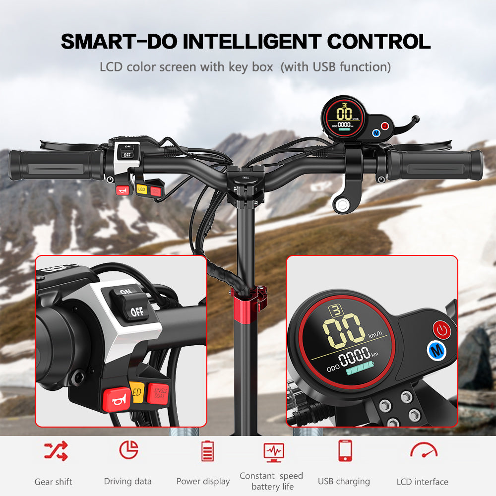 iENYRID ES20 Electric Scooter with 2400W Peak Motor, Dual Motor Scooter with 55km/h Speed, 48V 20Ah Battery, 60 Km Long Range, Max Load 150 Kg