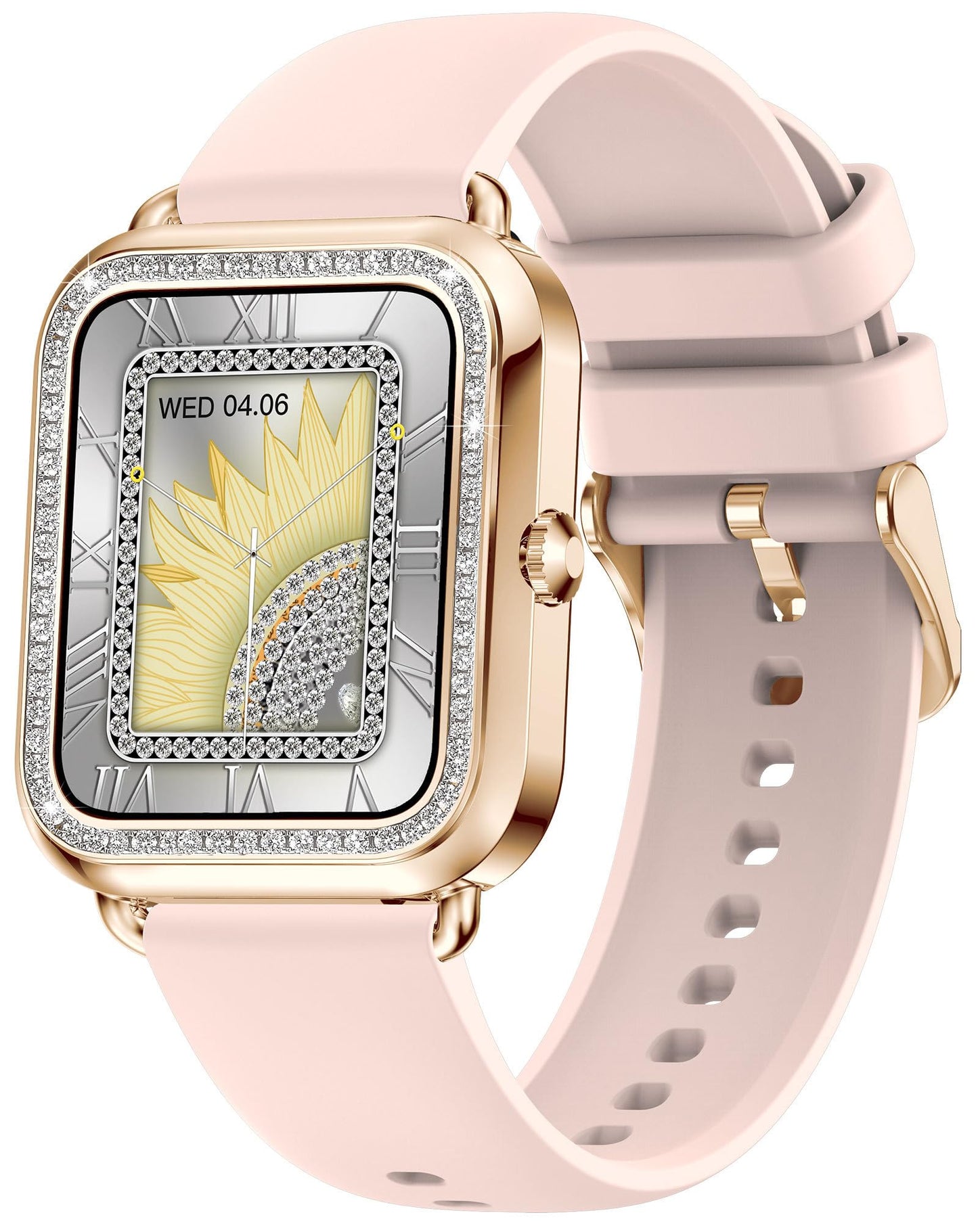 Womens Smart Watches for Android iOS(Make Calls), Fitness Tracker with Heart Rate Blood Pressure Monitor Sleep Tracker Diamonds Designer Smartwatch