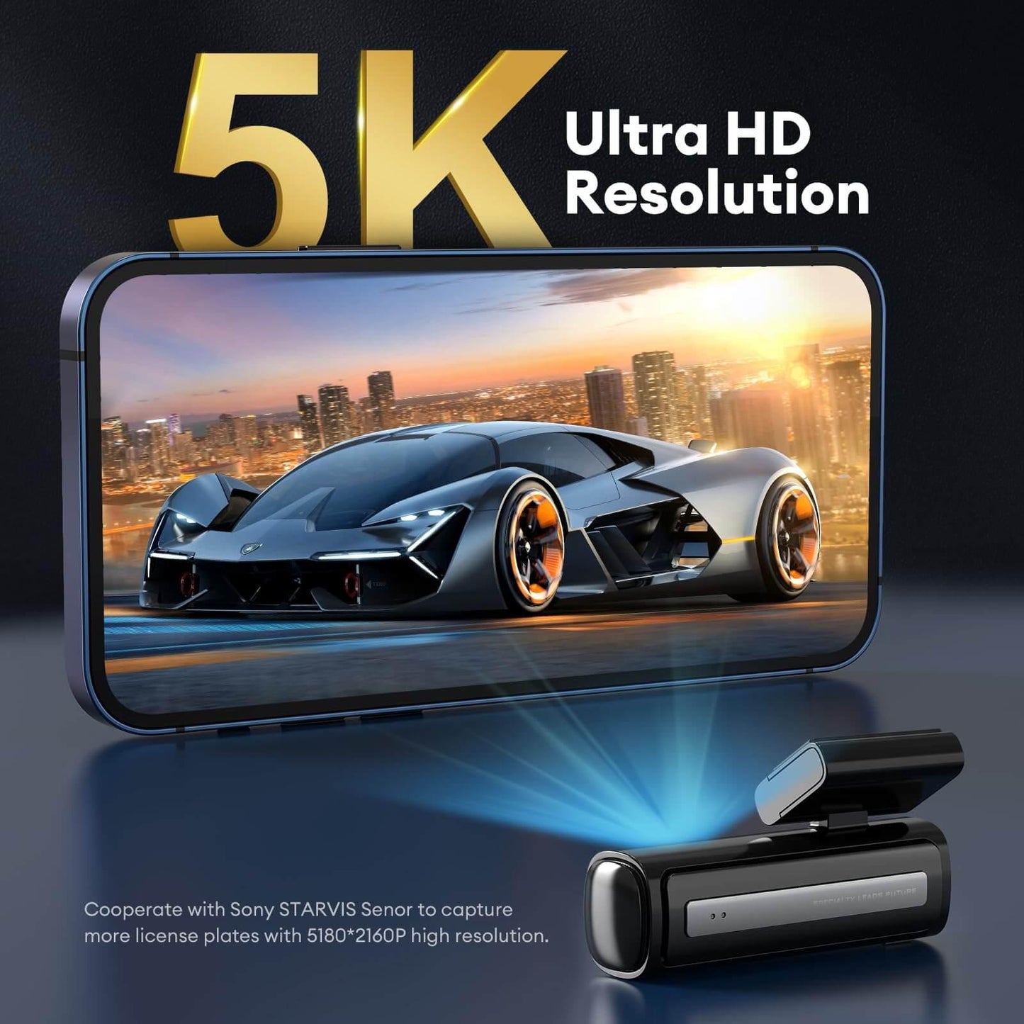 LINGDU LD06 1CH Dash Cam 5K Voice Control 24H Parking Mode No Battery