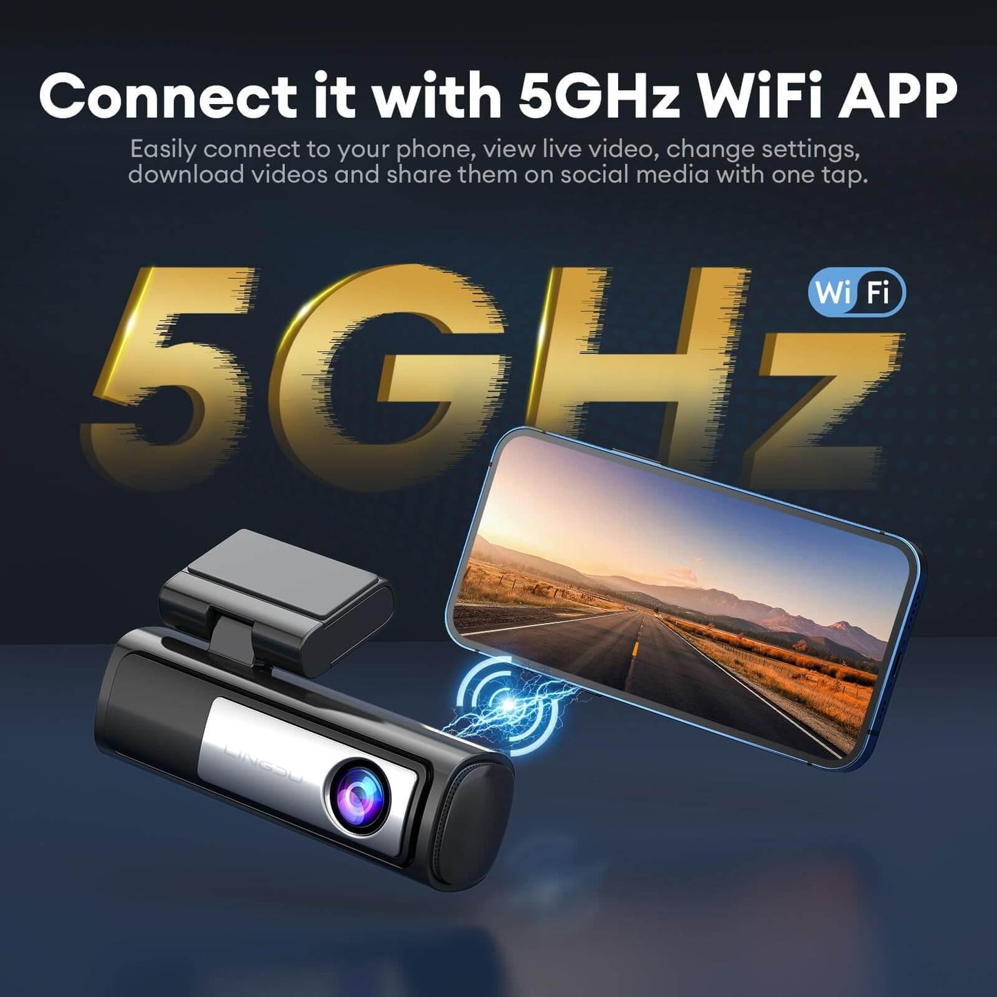 LINGDU LD06 1CH Dash Cam 5K Voice Control 24H Parking Mode No Battery
