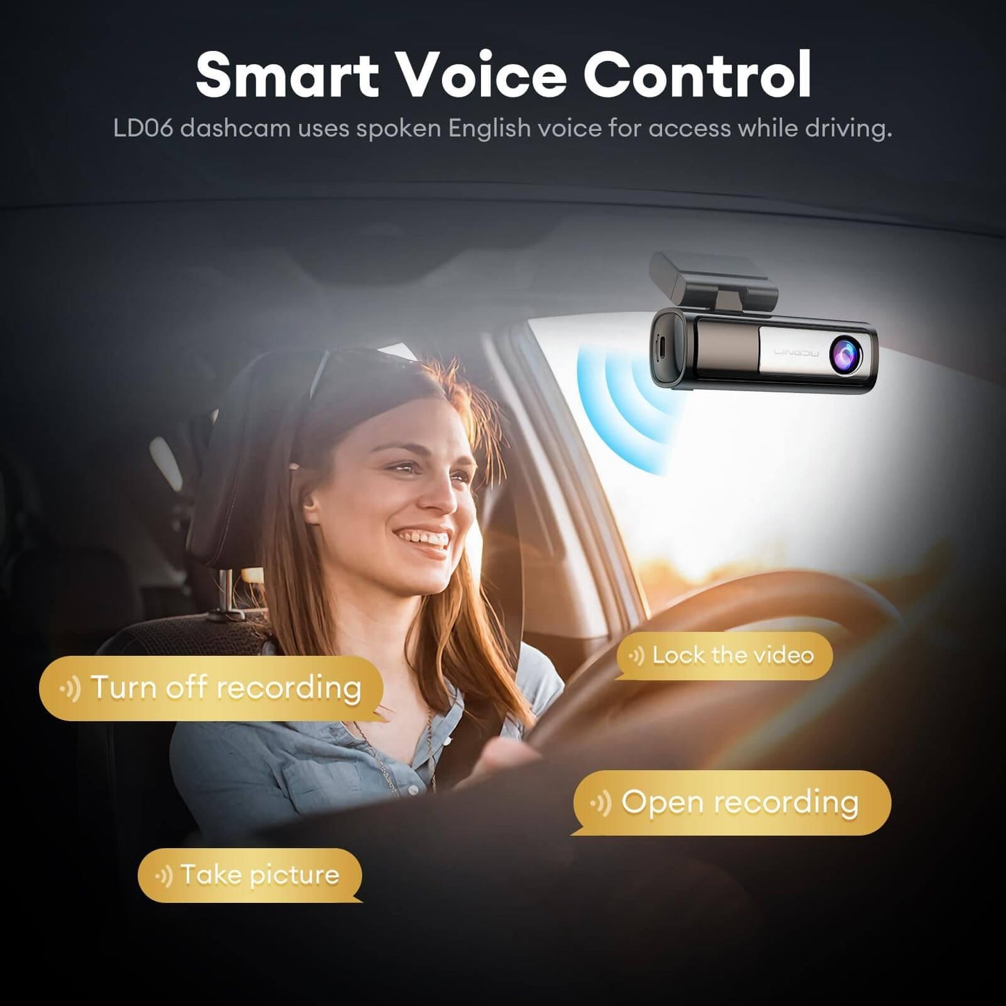 LINGDU LD06 1CH Dash Cam 5K Voice Control 24H Parking Mode No Battery