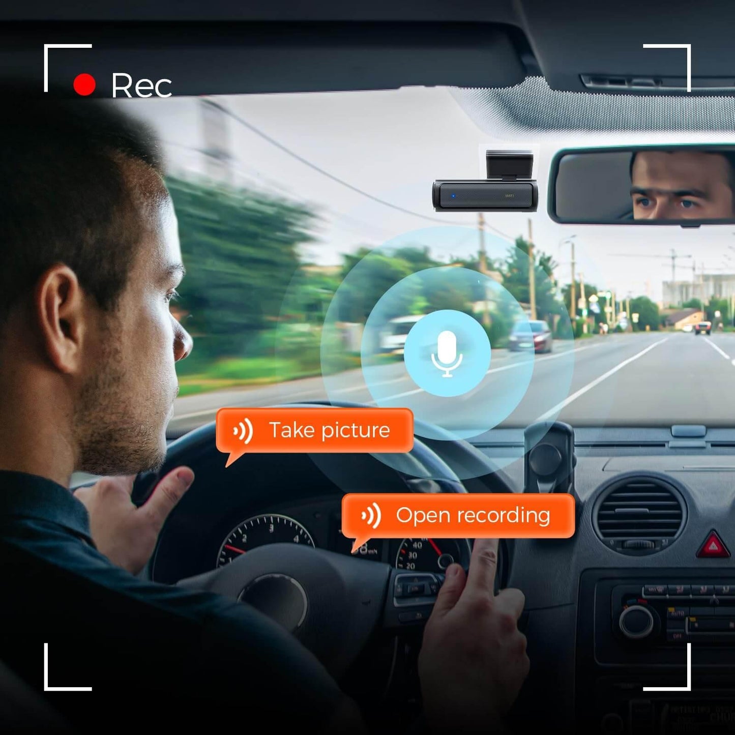LINGDU AM100 1CH Dash Cam 4K with ADAS Voice Control 24H Parking Mode
