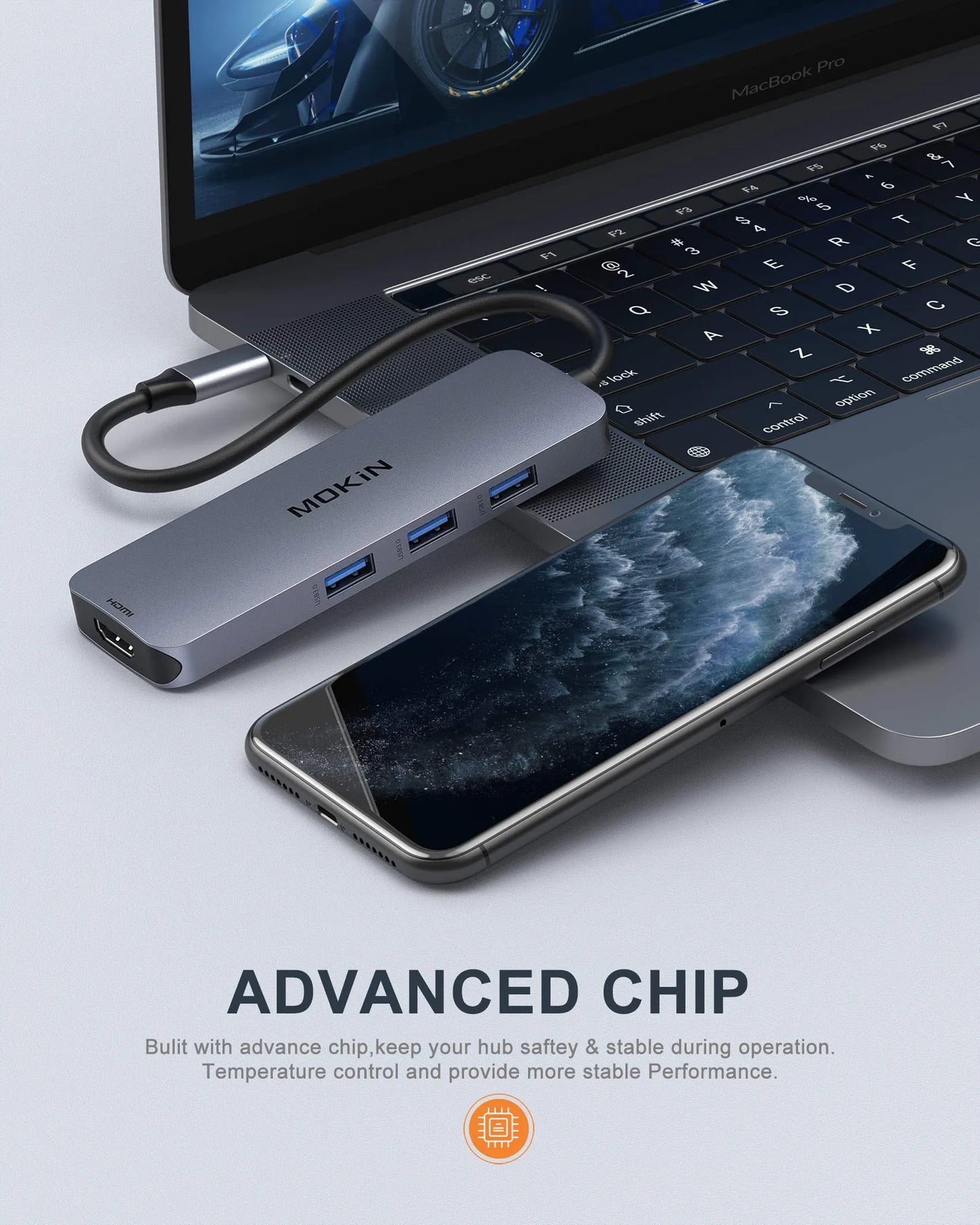 MOKiN 8 IN 1 USB-C to Dual HDMI Docking Station