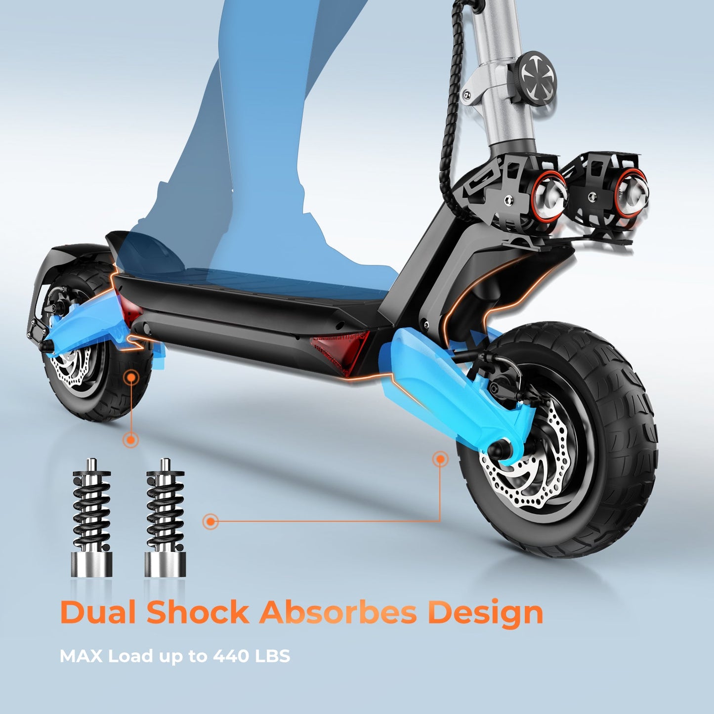 RPro 1600W Dual Motors Off Road Electric Scooter