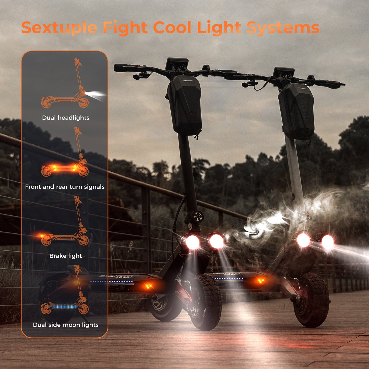 RPro 1600W Dual Motors Off Road Electric Scooter