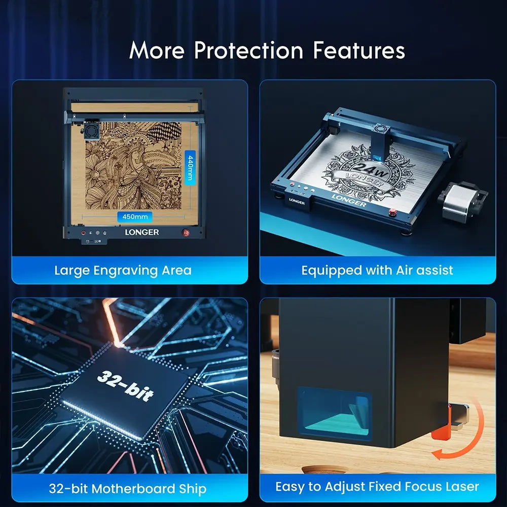 Longer B1 20W/30W/40W Laser Engraving & Cutting Machine