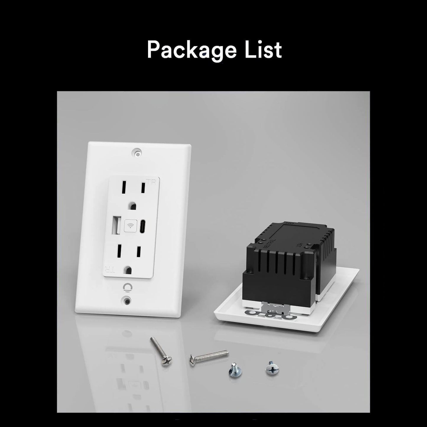 مقبس حائط ذكي من لوماري مزود بمنفذ USB من النوع A ومن النوع C مزود بشبكة واي فاي، 4 قطع