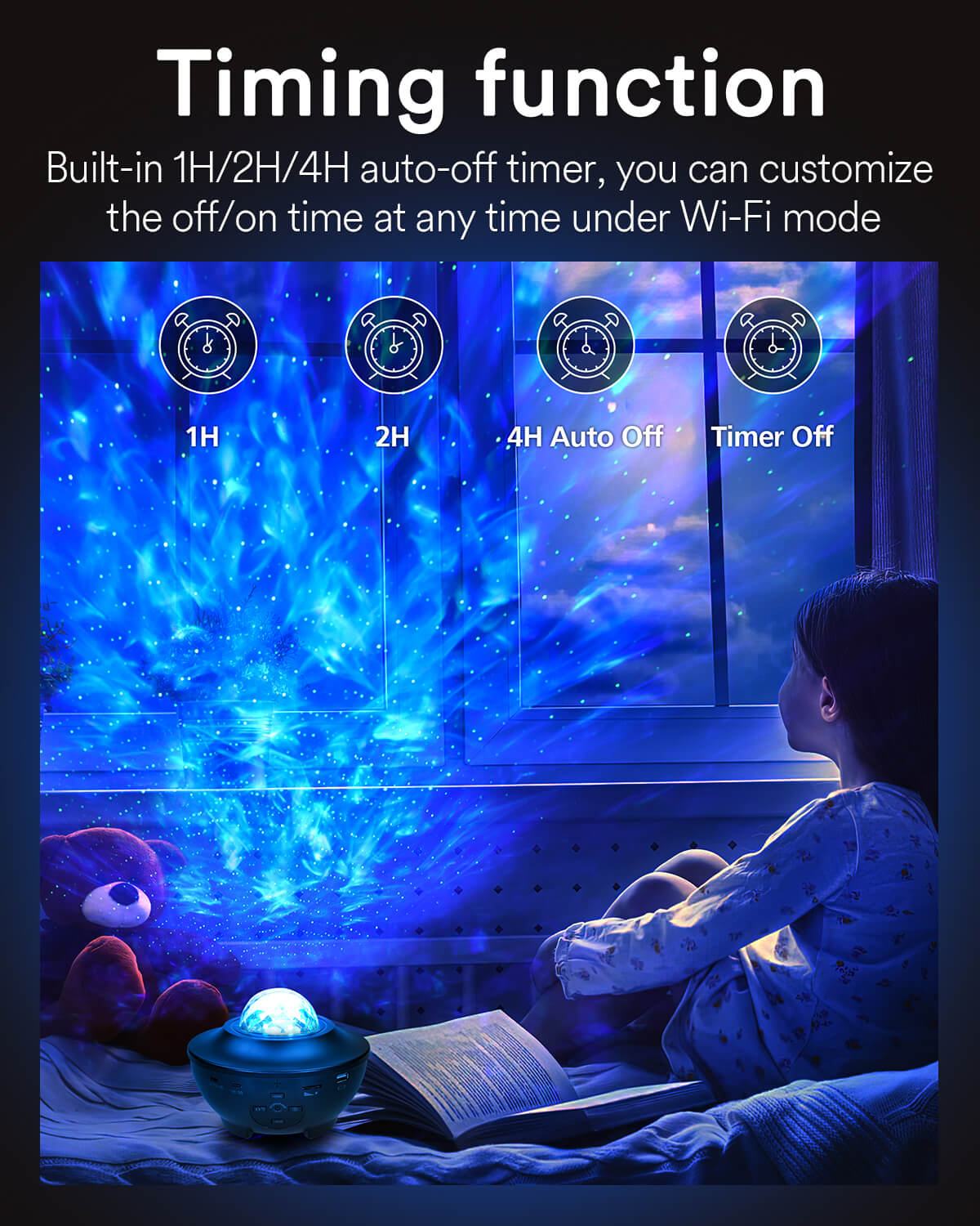 Lumary Smart Star Projector Night Light with Bluetooth Speaker