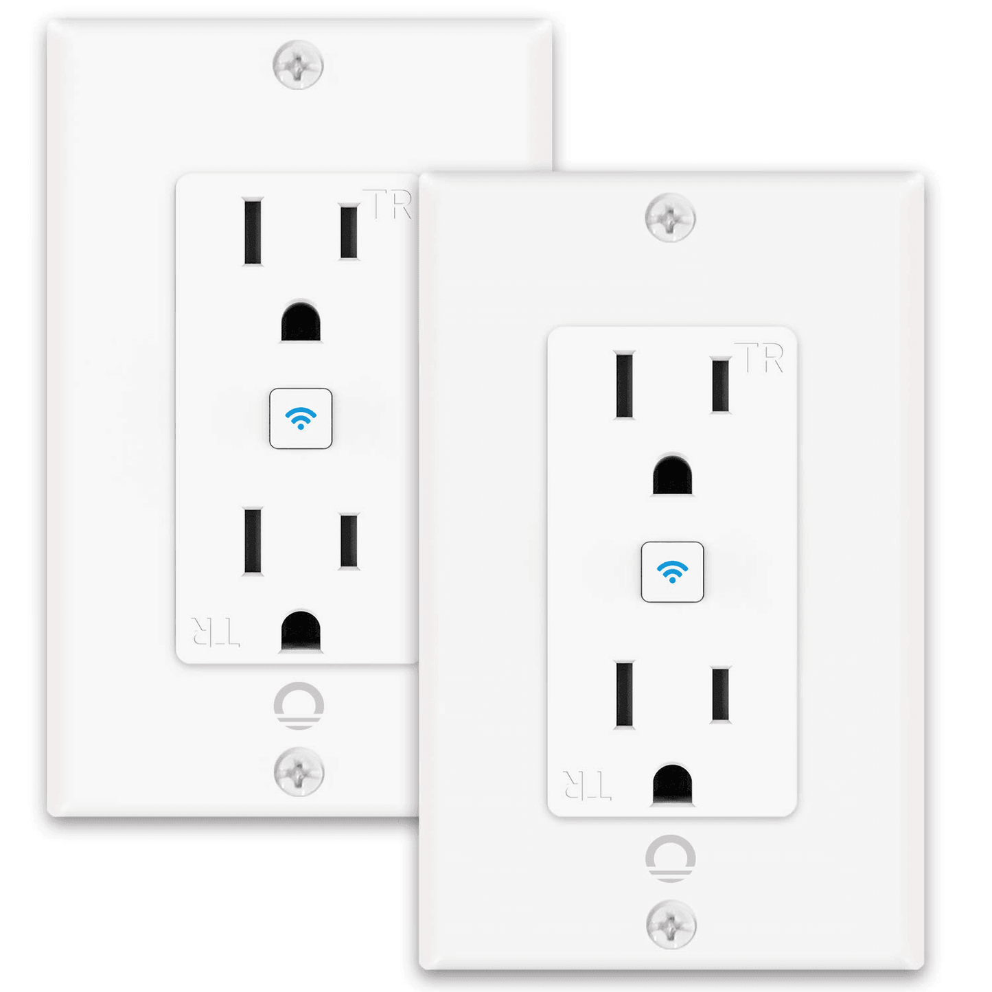 Lumary Smart Wall Wi-Fi Outlet Works with Alexa & Google Assistant 2PCS