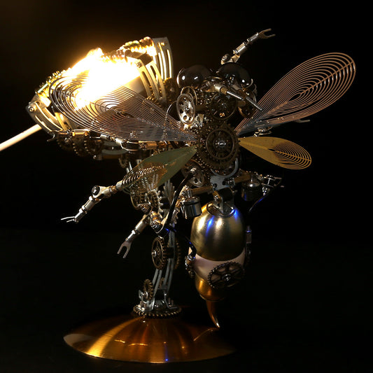 Kit de rompecabezas de modelo de escena múltiple 3D Steampunk Wasp con base