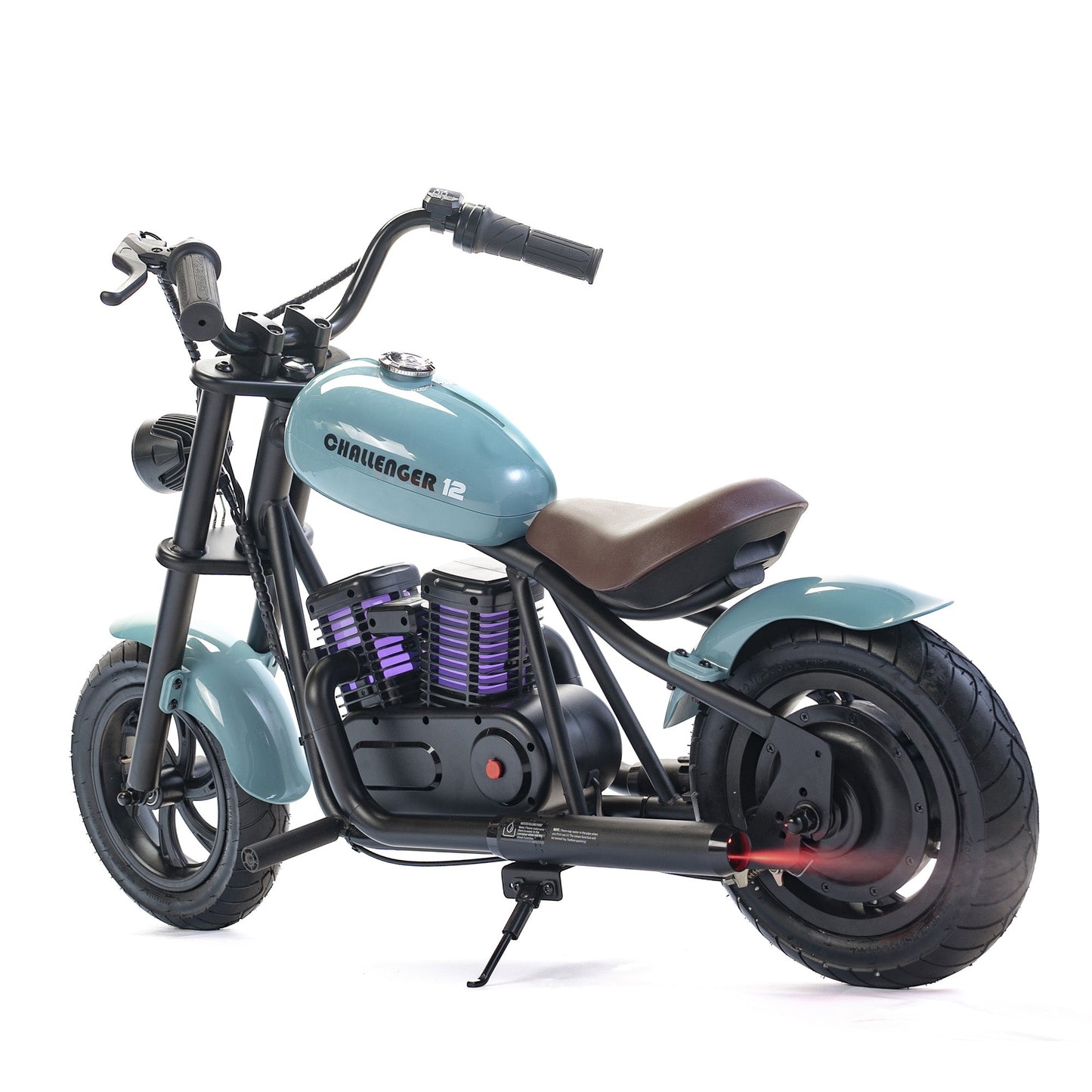 Mini Dirt Bike Electric Motorcycle for Kids (6+ Years) with Light, Speaker, Smoke Effect - Challenger 12 Plus