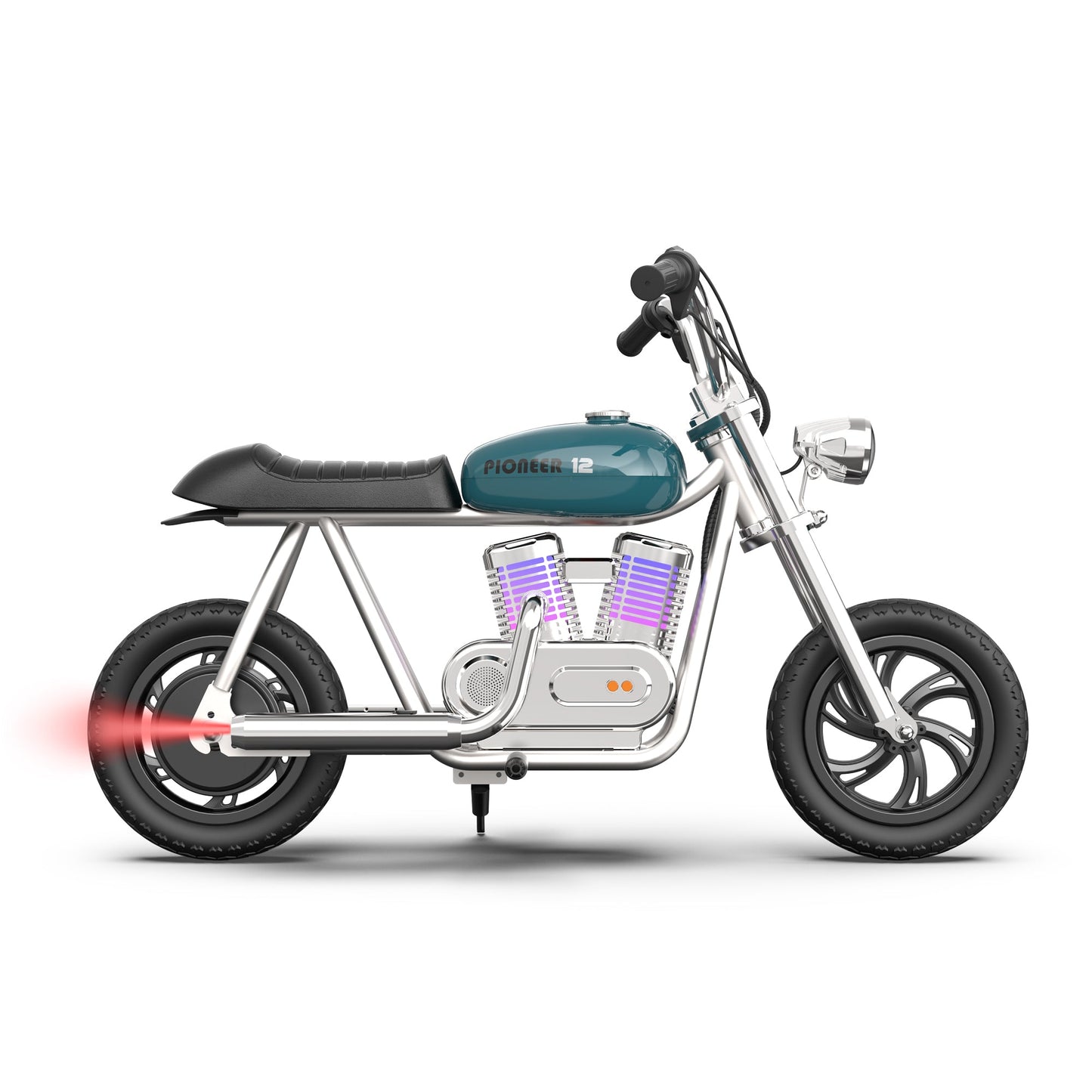 Mini Dirt Bike Electric Motorcycle for Kids with App, Lights, Smoke Effect, Speaker - Pioneer 12 Pro