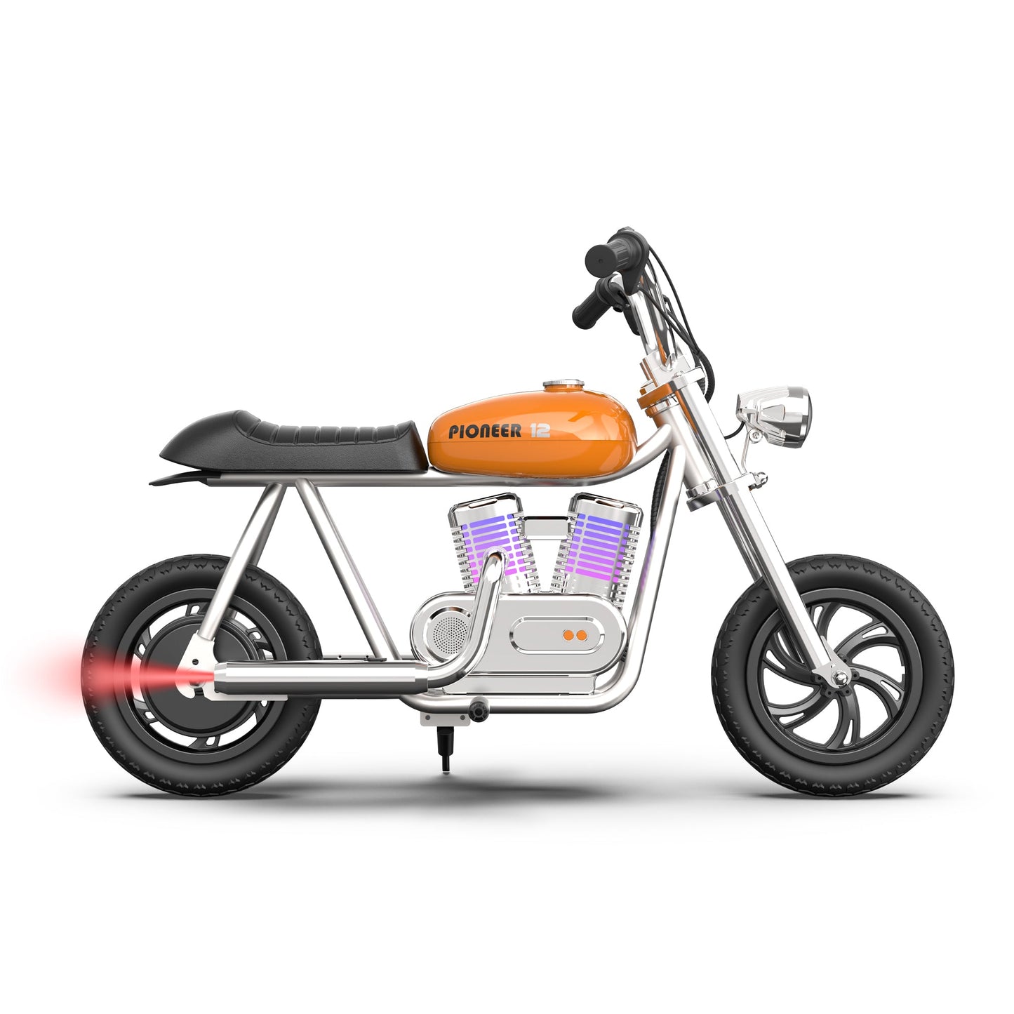 Mini Dirt Bike Electric Motorcycle for Kids with App, Lights, Smoke Effect, Speaker - Pioneer 12 Pro