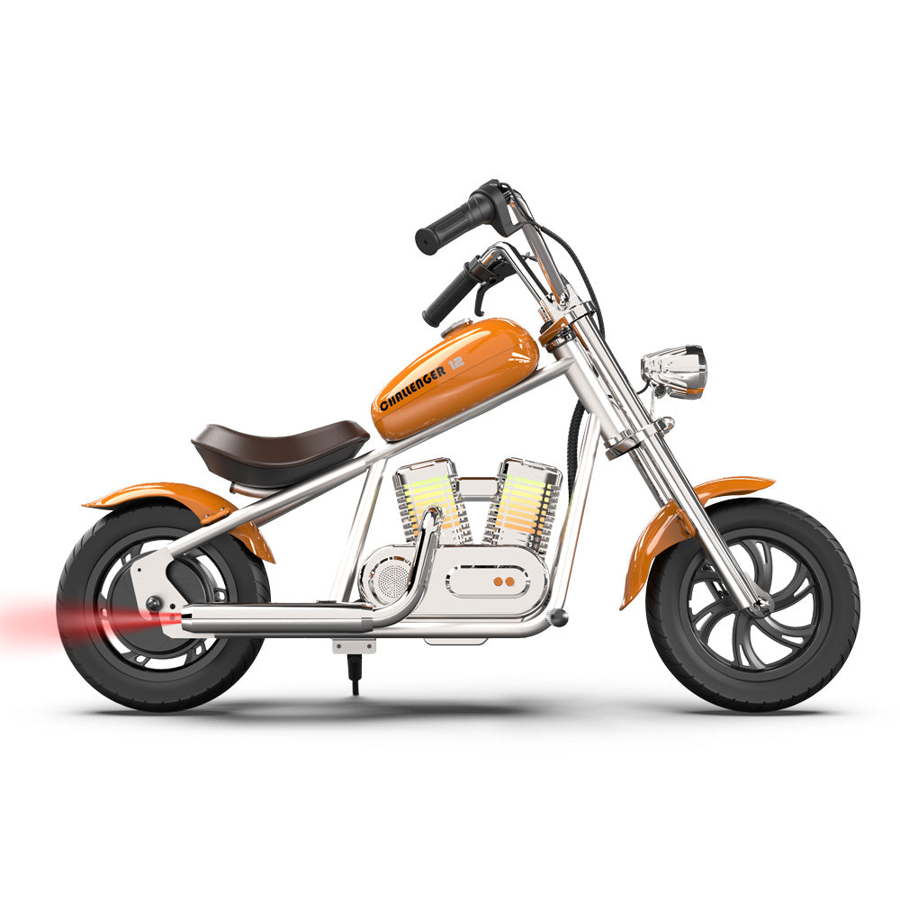 Mini Electric Dirt Bike Motorcycle for Kids with App, Speaker, Smoke, Lights - Challenger 12 Pro