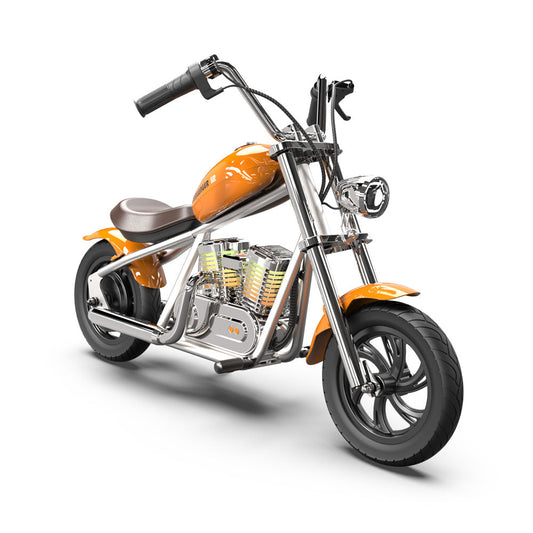 Minimoto eléctrica todoterreno para niños con app, altavoz, luces y humo - Challenger 12 Pro