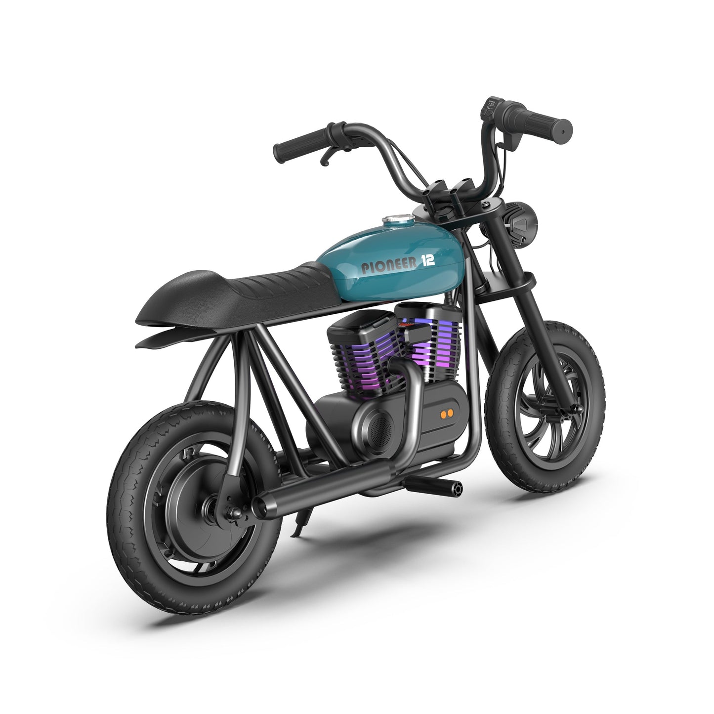Mini Electric Dirt Bike Motorcycle for Kids with LED Lights, Smoke Effect, Speaker - Pioneer 12 Plus