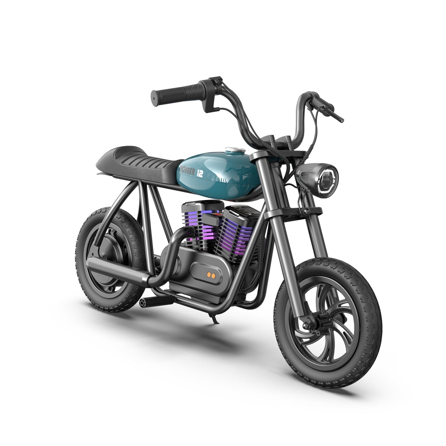 Mini Electric Dirt Bike Motorcycle for Kids with LED Lights, Smoke Effect, Speaker - Pioneer 12 Plus