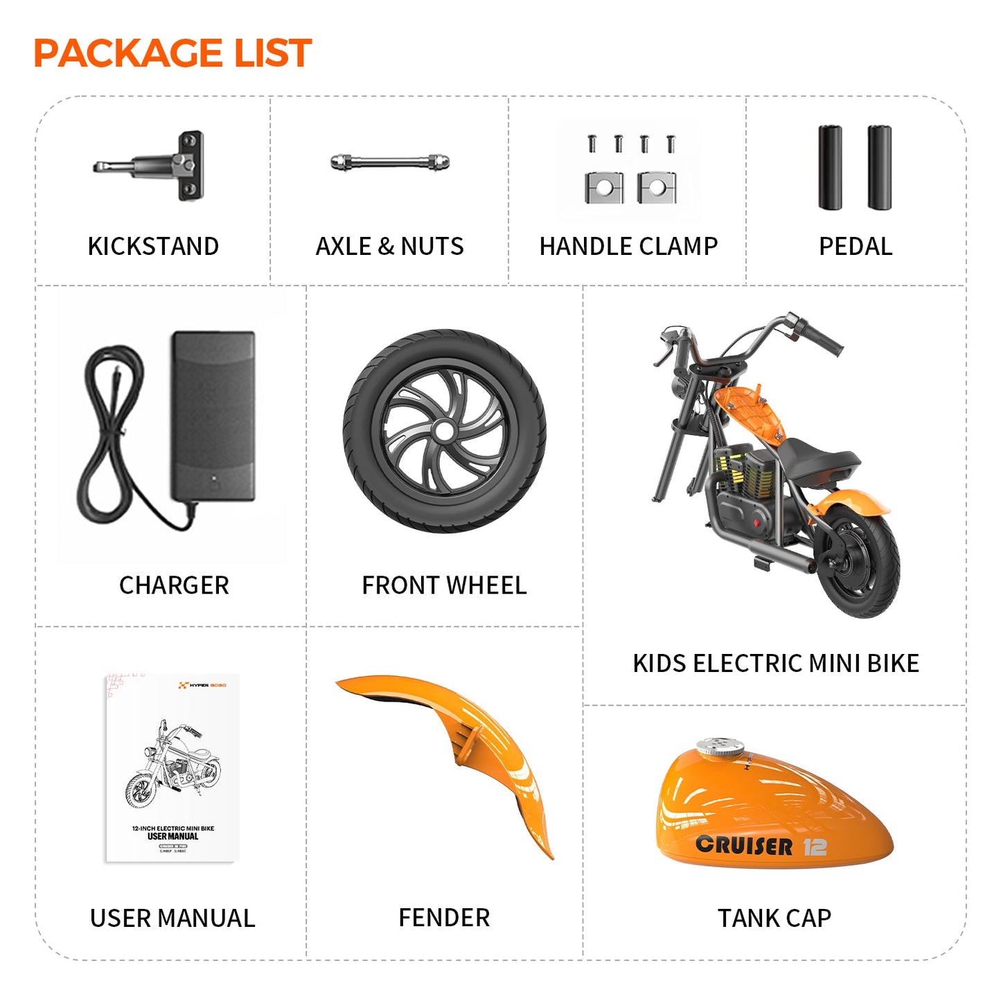Mini Motorcycle Electric Bike with Bluetooth Speaker and LED Lights for Kids - Cruiser 12 Plus