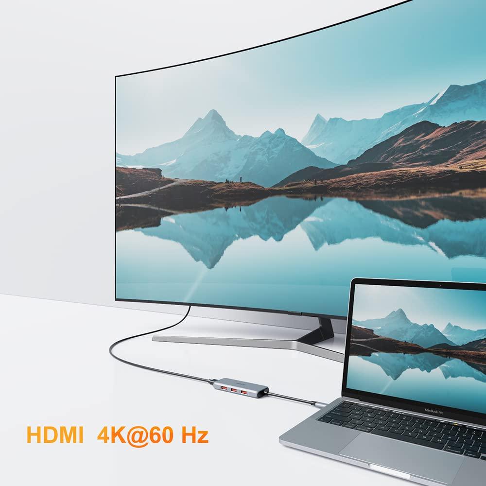 MOKiN 7 IN 1 USB-C to HDMI Adapter with 4K@60Hz