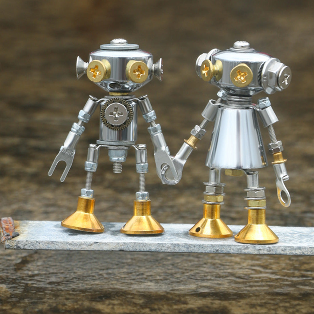 1 Piece Blind Box DIY Mini 3d Metal White Collar Mecha Model Office Series Building Kit