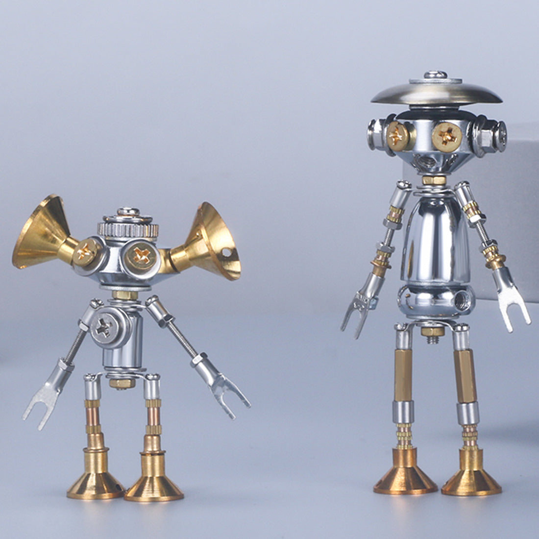 1 Piece Blind Box DIY Mini 3d Metal White Collar Mecha Model Office Series Building Kit