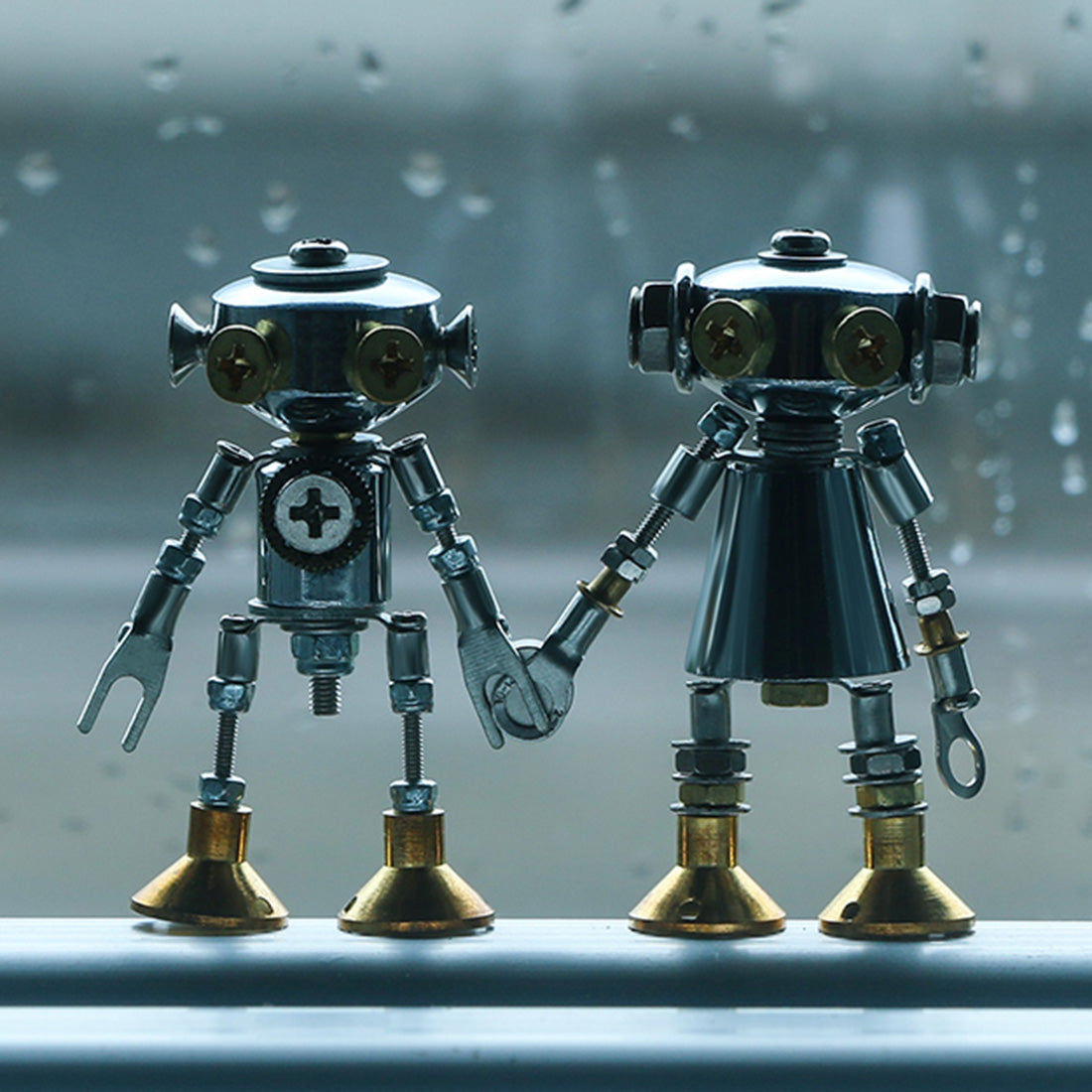1 Piece Blind Box DIY Mini 3d Metal White Collar Mecha Model Office Series Building Kit